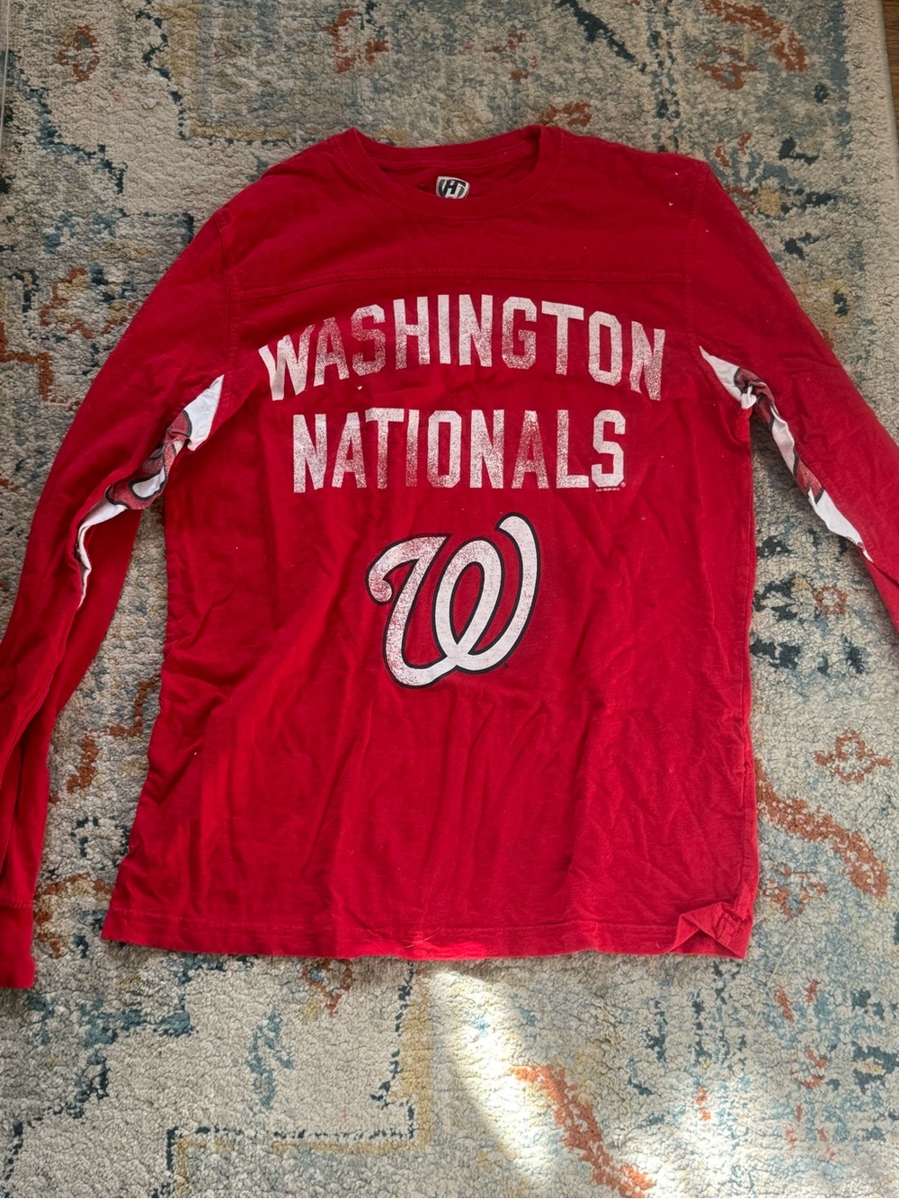Washington Nationals Red Long-Sleeve Tee